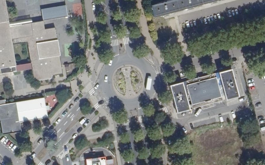Vue aérienne du Rond-Point de l'Espace