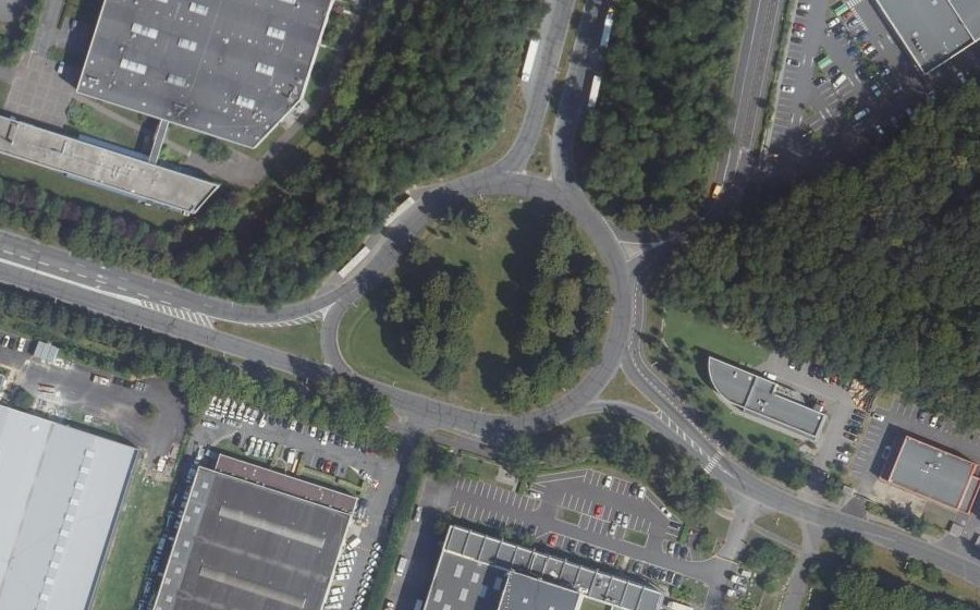 Vue aérienne du Rond-Point des Vieilles Vignes