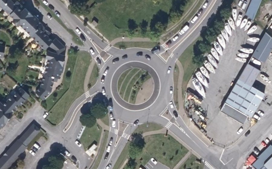 Vue aérienne du Giratoire du Barrage