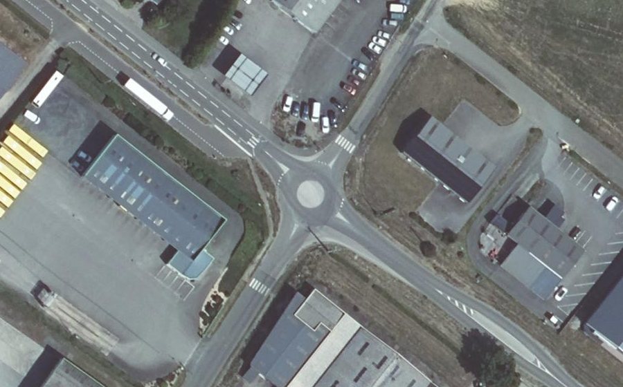 Vue aérienne du Route de Craon