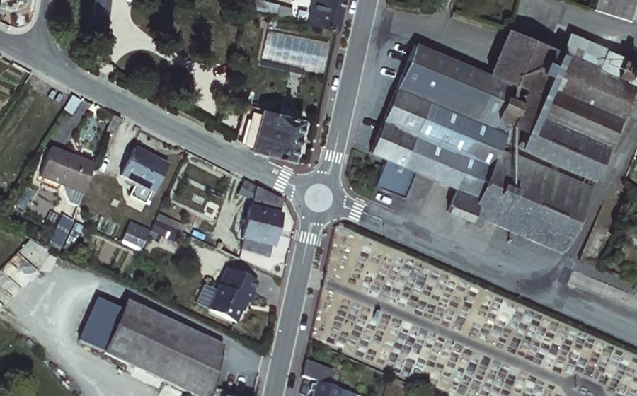 Vue aérienne du Rue de Laval
