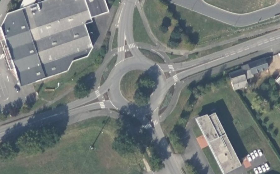Vue aérienne du Rond-Point du Chêne Vert