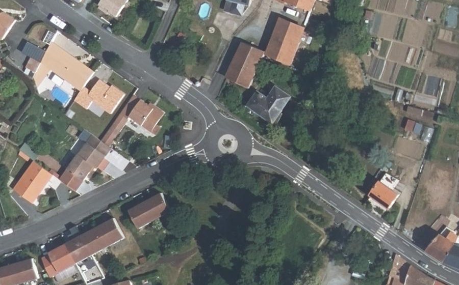 Vue aérienne du Rue des Mauges