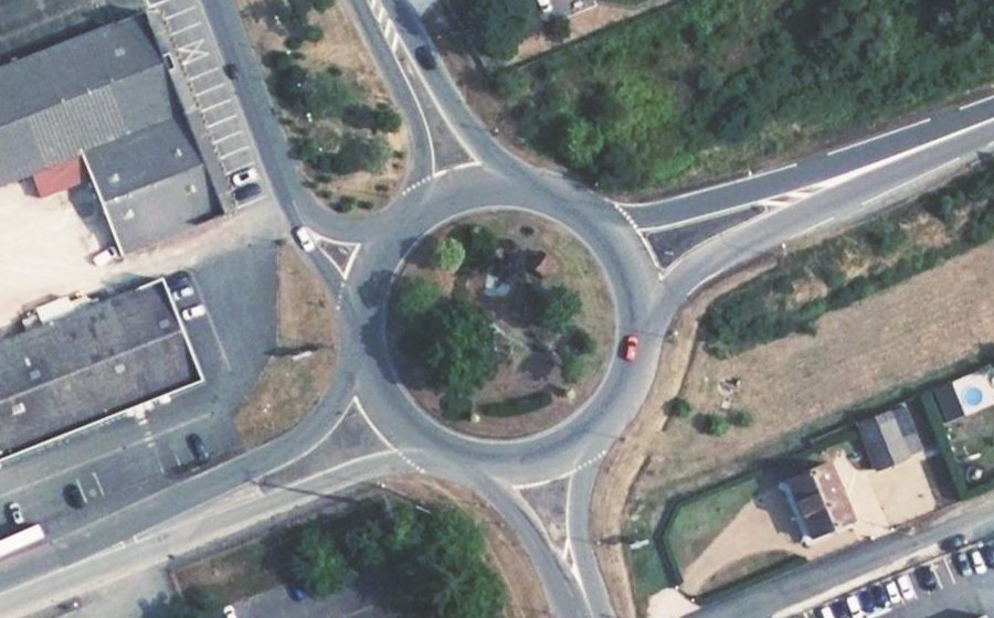 Vue aérienne du Rond-Point des Marnières