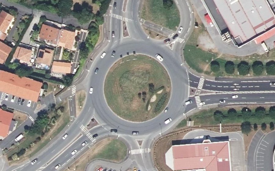 Vue aérienne du Rond-Point du Grand Basque