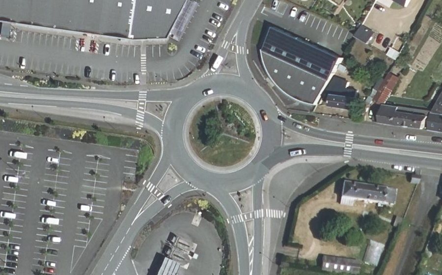 Vue aérienne du Rond-Point de Kelsterbach
