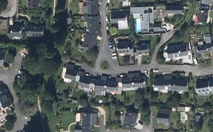 Vue aérienne du Rue de l'Hermine