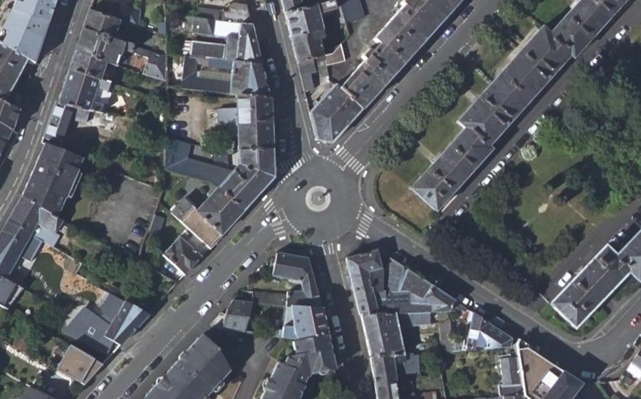 Vue aérienne du Rond-Point des Arts