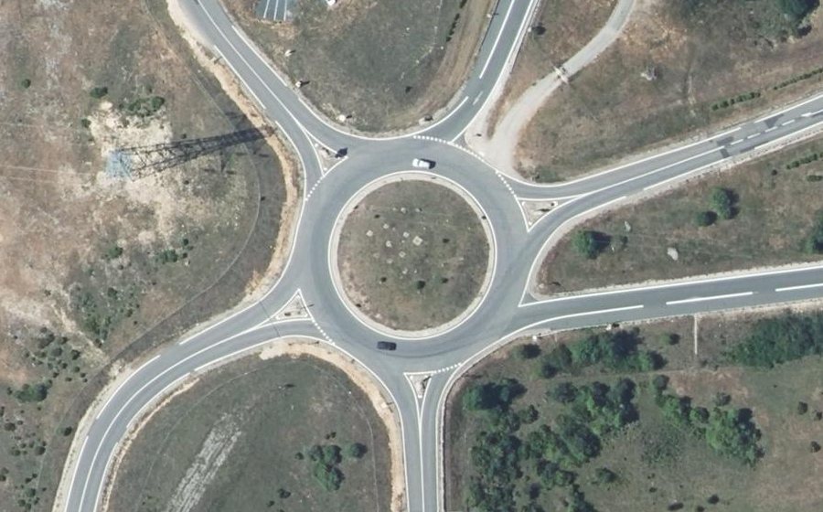 Vue aérienne du Giratoire des Places