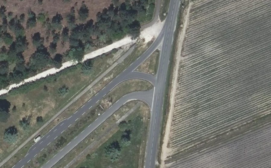 Vue aérienne du Voie Romaine