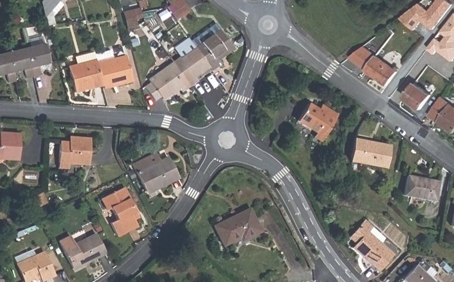 Vue aérienne du Rond-Point de la Garenne