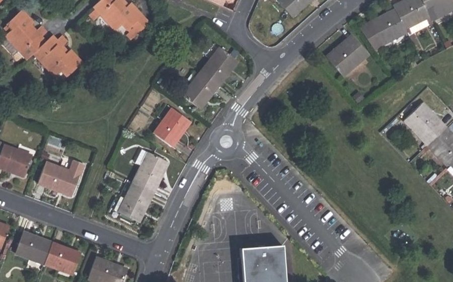 Vue aérienne du Rue de la Girardière
