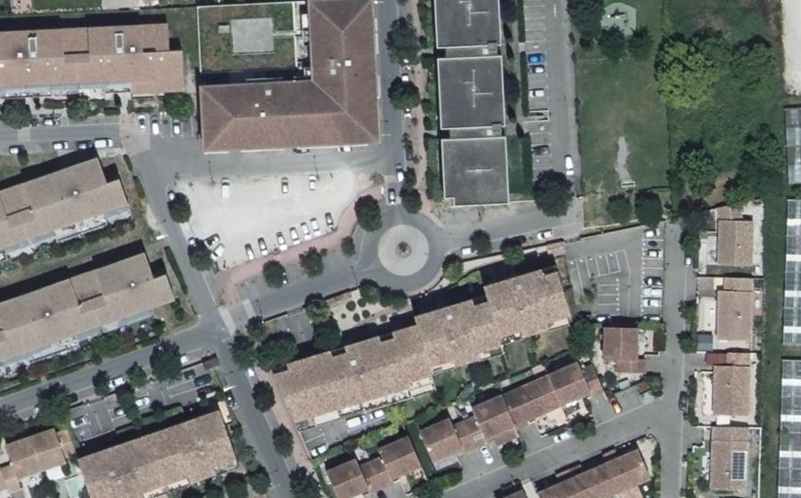 Vue aérienne du Avenue d'Italie