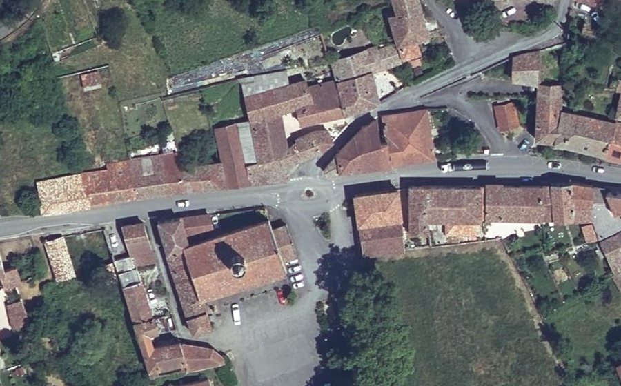 Vue aérienne du Route du Nébouzan