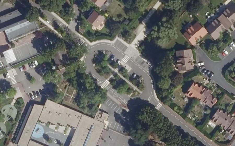 Vue aérienne du Route de Troux
