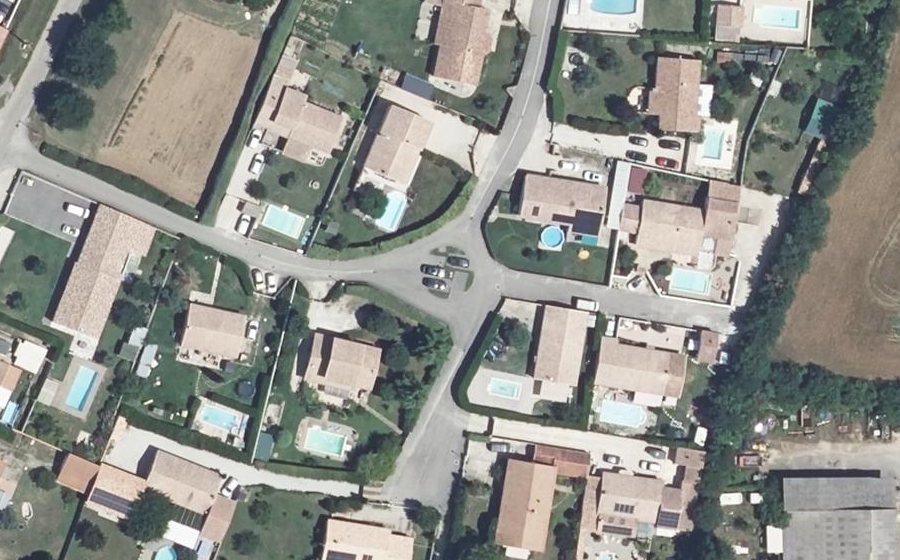 Vue aérienne du Rue du Portail