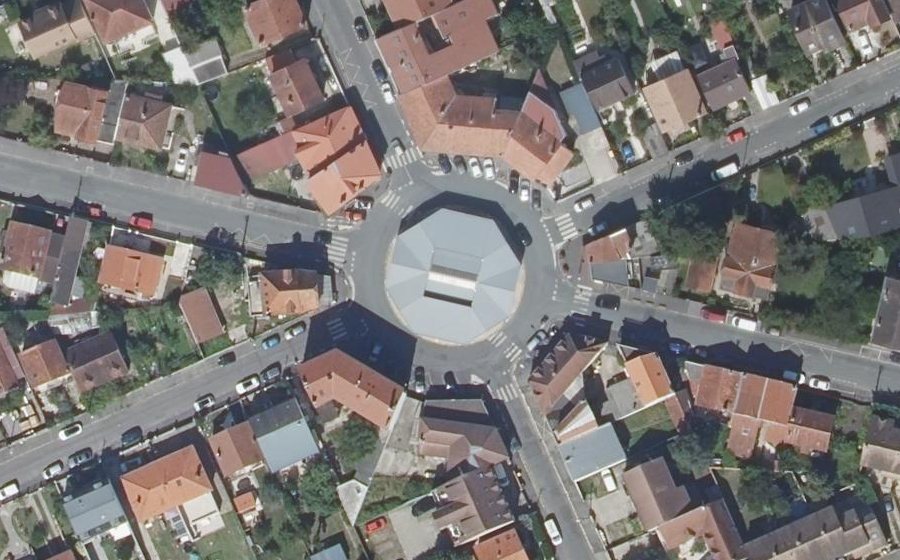Vue aérienne du Place Anatole France