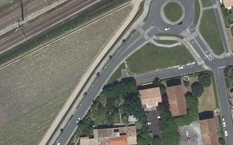Vue aérienne du Avenue de la Mission Haut-Brion