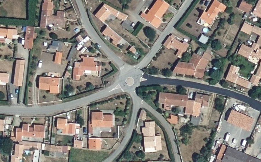 Vue aérienne du Rue de la Grosse Roche