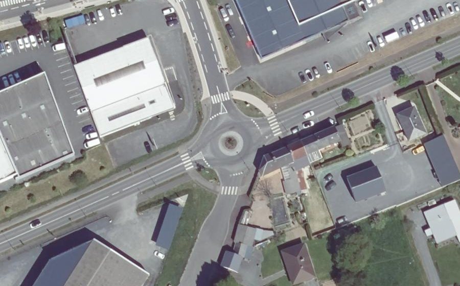 Vue aérienne du Route de Coutances