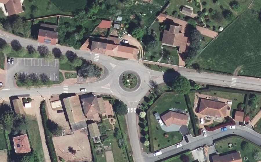 Vue aérienne du Place des Auges