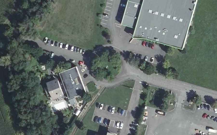 Vue aérienne du Rue du Commandant Marin la Meslée