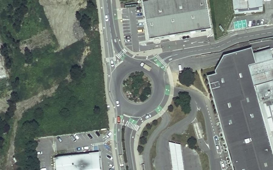 Vue aérienne du Rond-Point Rafik et Fila