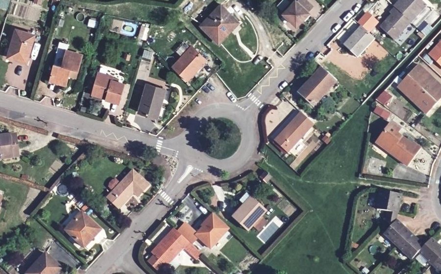 Vue aérienne du Rue des Rives de Loire