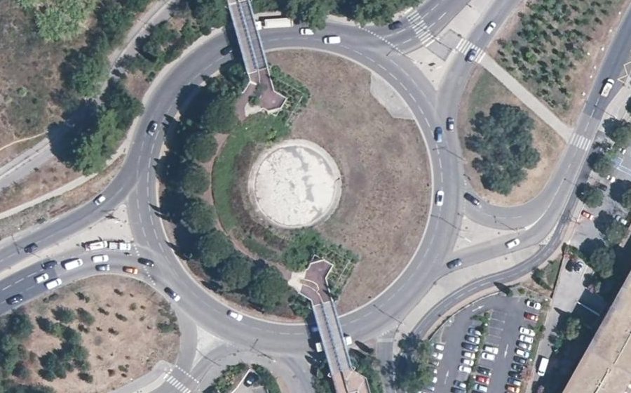 Vue aérienne du Rond-Point de la Citoyenneté