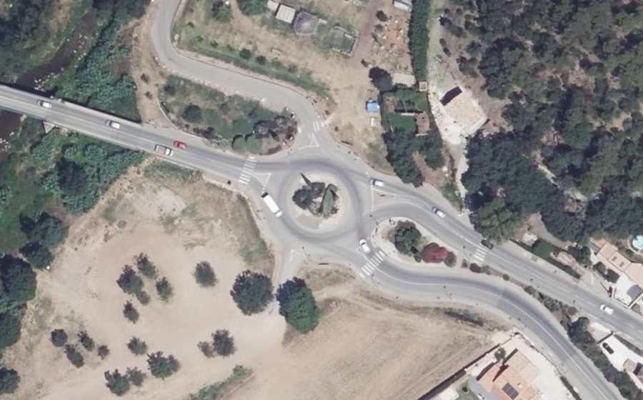 Vue aérienne du Rond-Point des Harkis