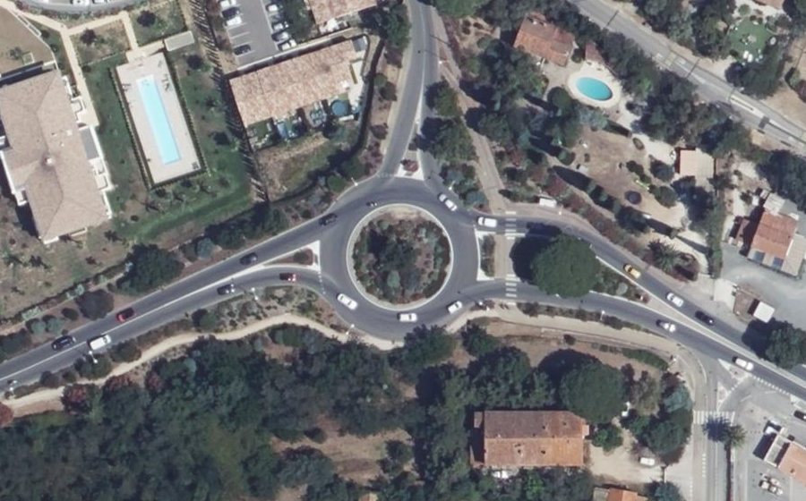 Vue aérienne du Rond-Point Frédéric Mistral