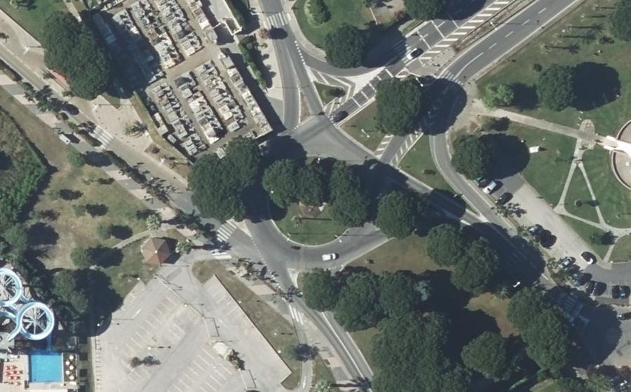 Vue aérienne du Rond-Point de la Plage