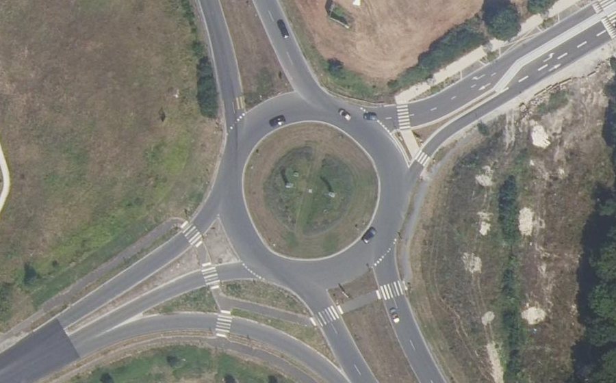 Vue aérienne du Rond-point de la Clé de France