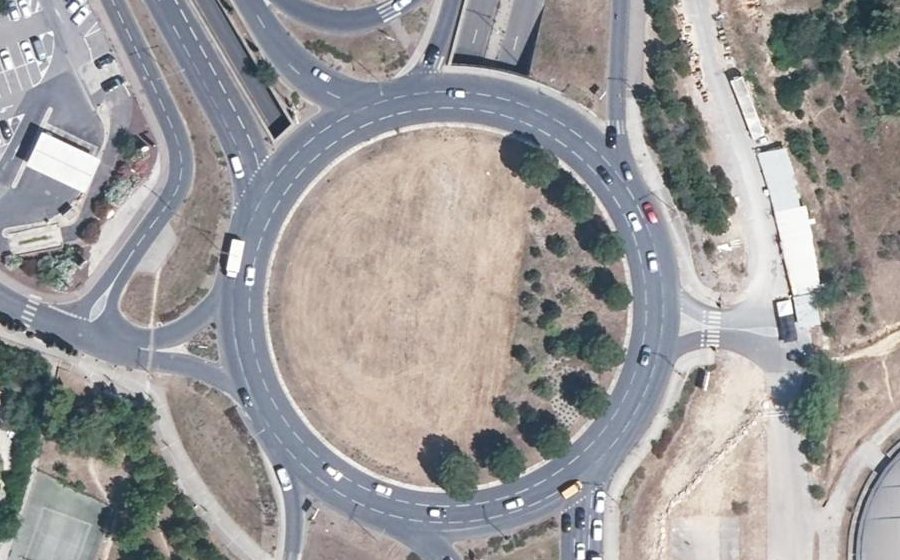 Vue aérienne du Rond-Point de la Lyre