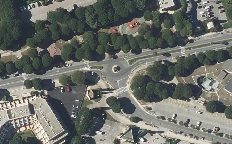 Vue aérienne du Rond-Point de la Laune