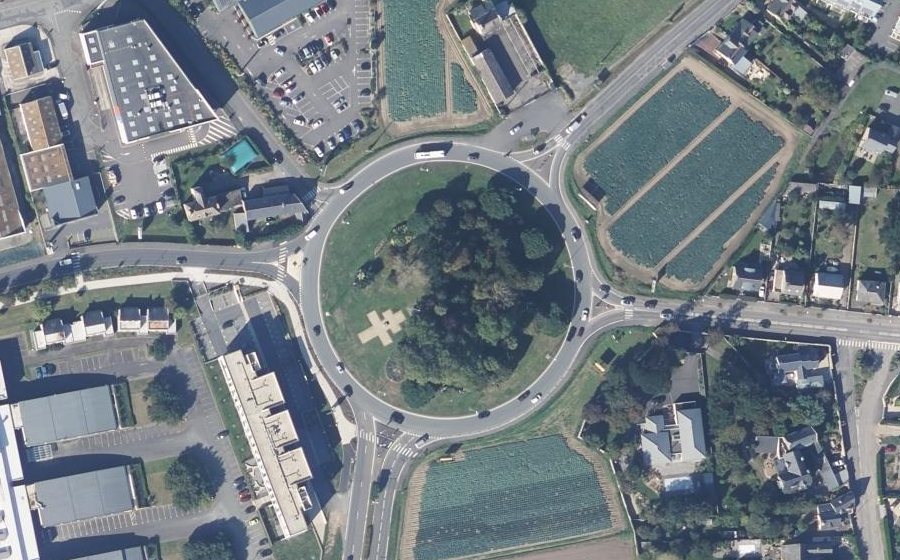 Vue aérienne du Rond-Point des Français Libres