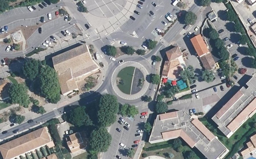 Vue aérienne du Rond-Point de la Gare