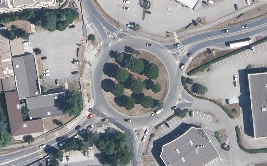 Vue aérienne du Rond-Point de Soriech
