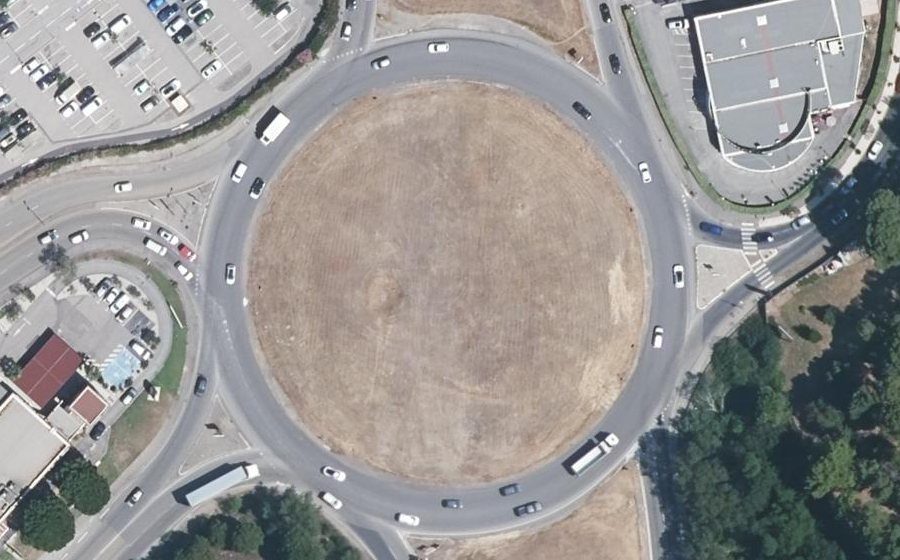 Vue aérienne du Rond-Point de la Condamine