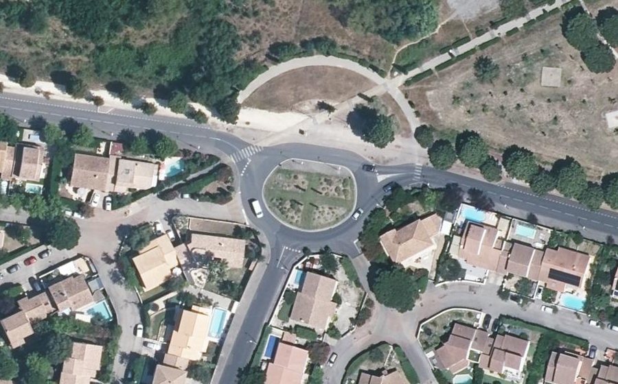 Vue aérienne du Rond-Point des Anciens Combattants d'Algérie