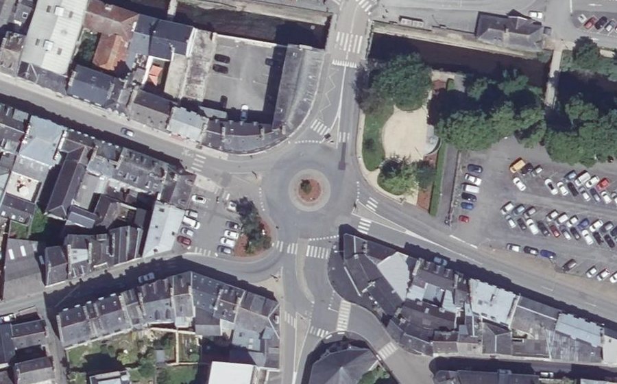 Vue aérienne du Place Traoulen