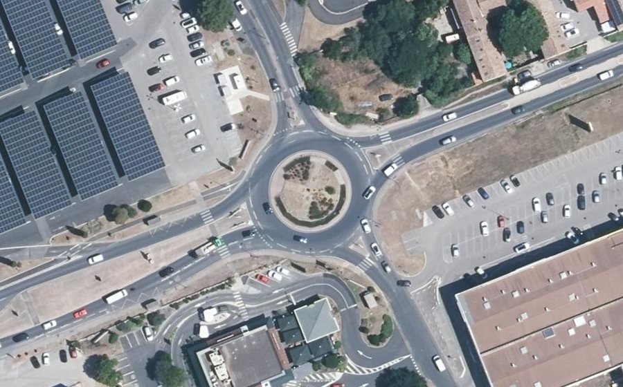 Vue aérienne du Rond-Point de l'Europe
