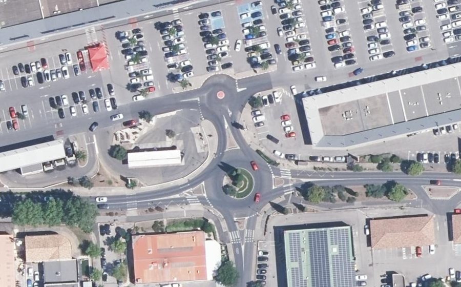 Vue aérienne du Rond-Point du Millénaire