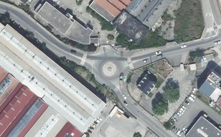 Vue aérienne du Rond-Point La Triode
