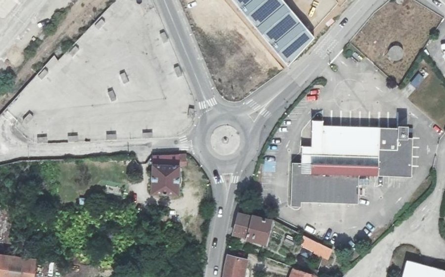 Vue aérienne du Rond-Point La Sirène