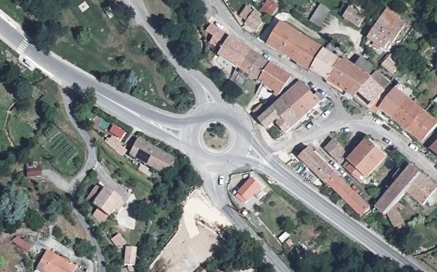 Vue aérienne du Rond-Point des Gueules Noires