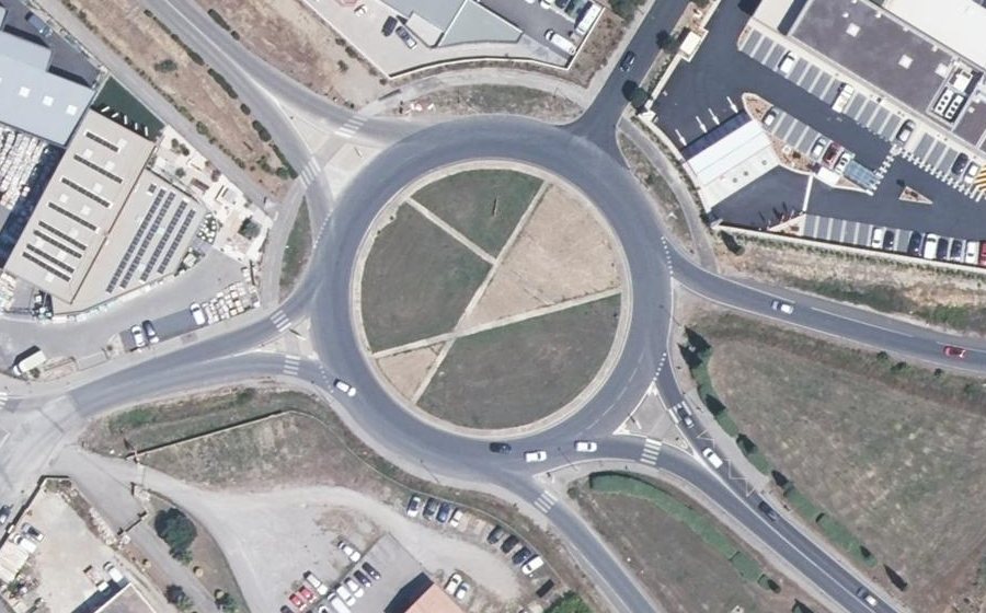 Vue aérienne du Rond-Point Jean de Lattre de Tassigny