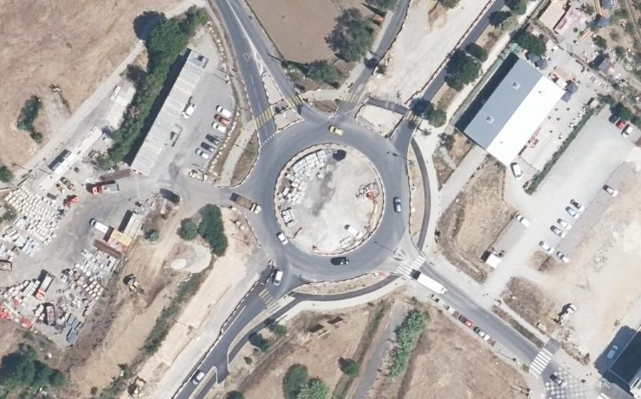 Vue aérienne du Rond-Point Léonard de Vinci
