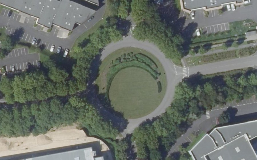 Vue aérienne du Rond-Point du Maréchal de Lattre de Tassigny