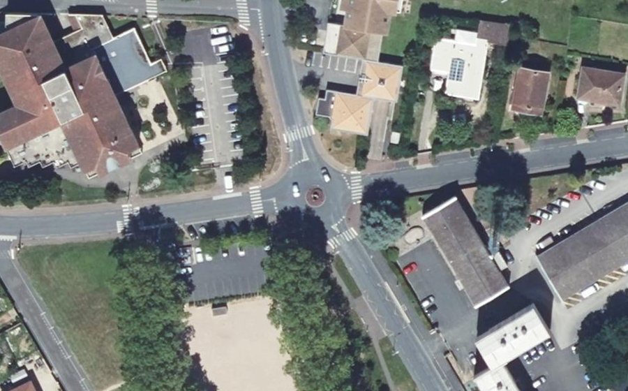 Vue aérienne du Rond-Point Colonel Arnaud Beltrame